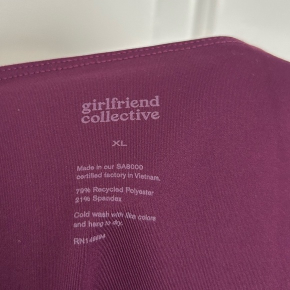 Girlfriend Collective purple leggings athleisure workout size extra large - Picture 9 of 10
